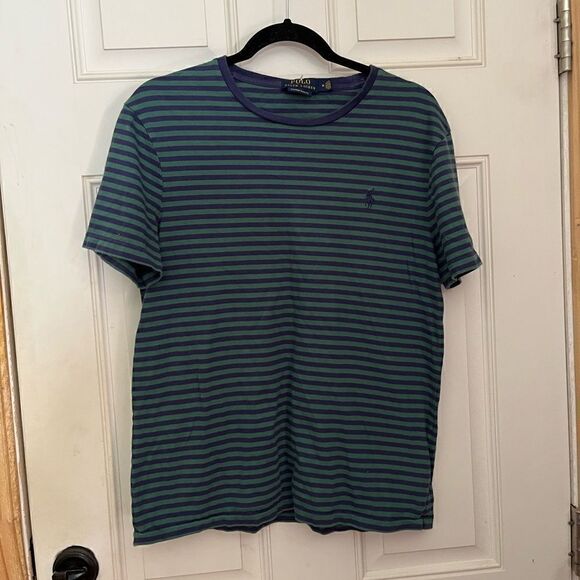 Polo Ralph Lauren Striped Tee Shirt Medium - Picture 1 of 4
